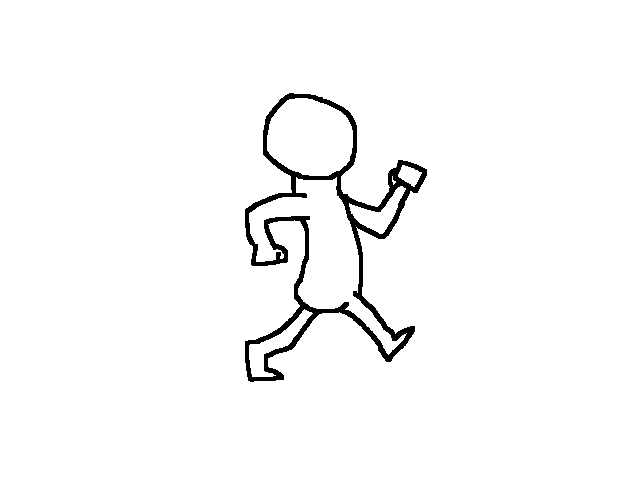 Unfinished walk cycle