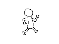Unfinished walk cycle