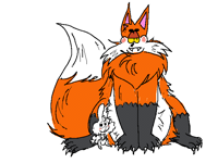 Rabbit and fox (idk)