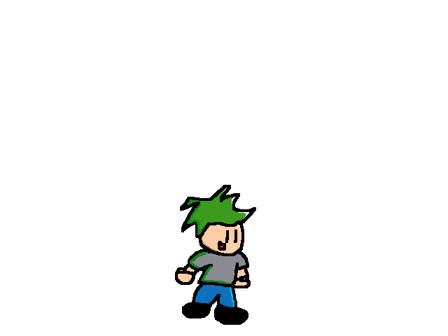 Green boi jumps