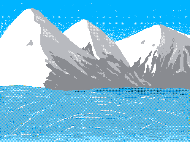 Frozen lake