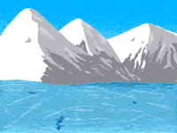 Frozen lake