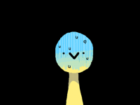 Scared duck