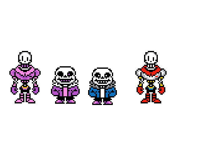 Sans and Papyrus Purple and Undertale
