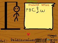 Hang man (comments vs me) credits to AllenAJ