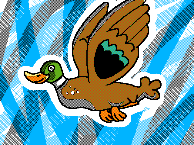 Flying duck