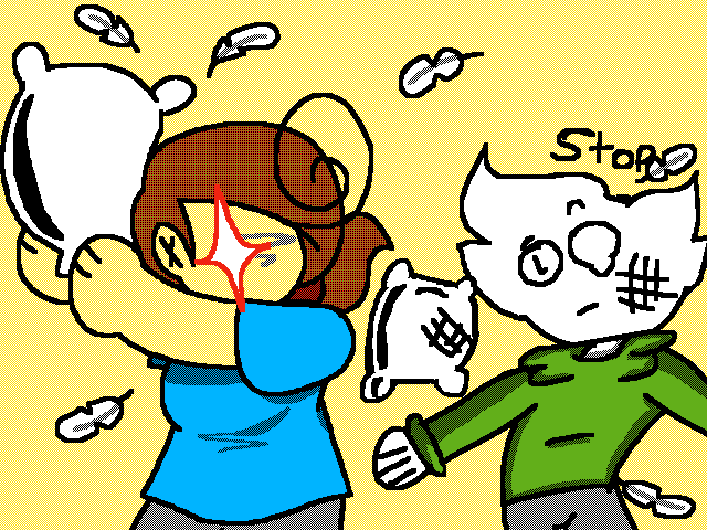 Pillow Fight! (Collab @firefox2004