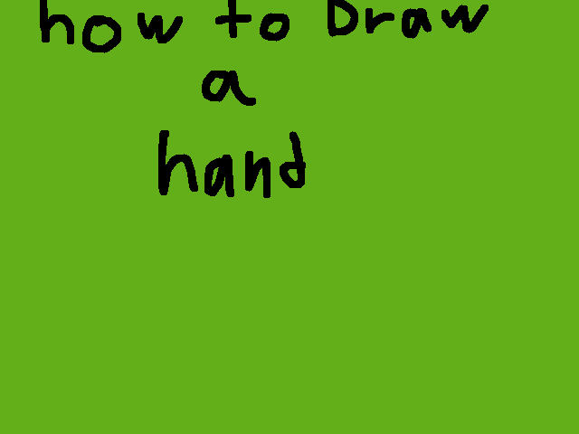 how to Draw a hand
