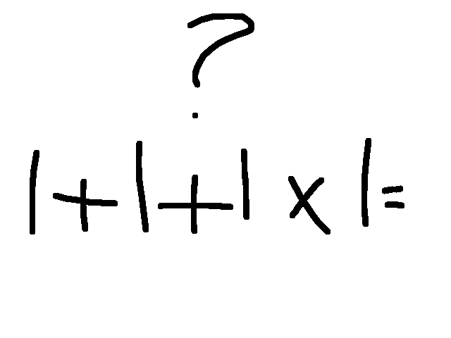 1+1+1x1=