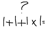 1+1+1x1=