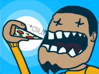 Cold Pizza Eater