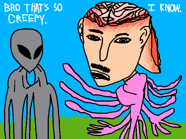 Alien With Halloween Mask