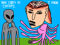 Alien With Halloween Mask