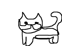 One line cat