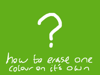 How to erase a certain colour on its own