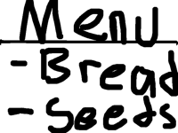 Quackilton! The menu (ducks)