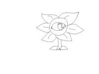 Small sketch of Horrortale flowey
