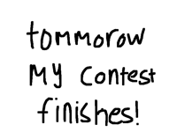 Tomorrow I will announce the winner!