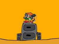 Stress background animated by a lazy animator