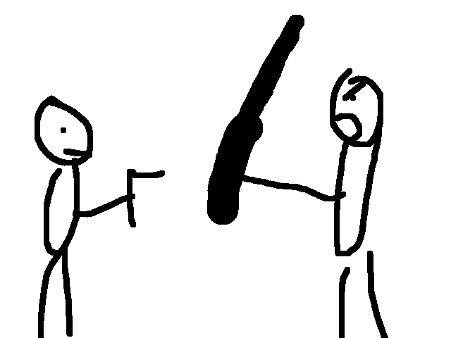 Never bring a sword to a gun fight