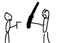 Never bring a sword to a gun fight