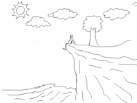 Relaxing at the cliff