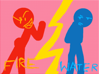 fire vs water