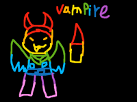 Rainbow Vampire with K N I F E