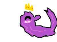 Purply but he cute