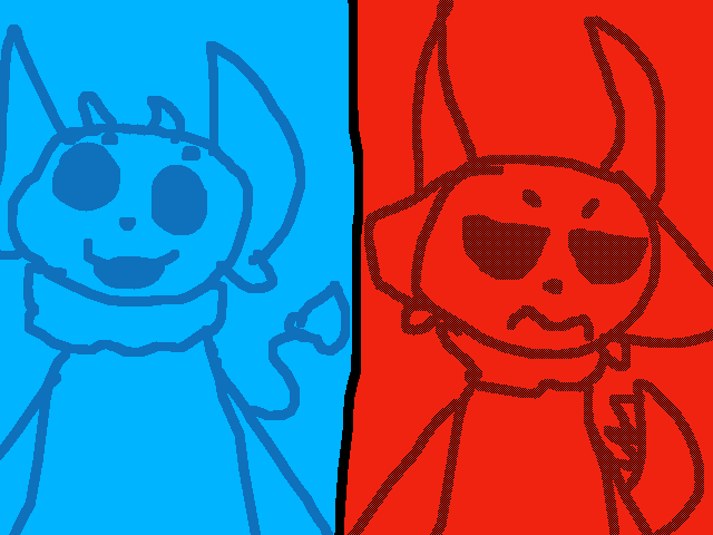 Red and blue