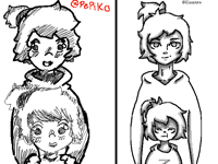 Draw paco and sister in ur style @PEPIKO