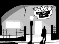 The horror attraction burns