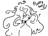 Fluffy hair