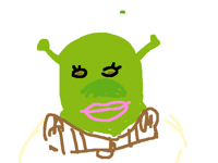 OH GOD! SHREK.. *FLUSHED* *BLUSHES* I-I-..U LOOK..