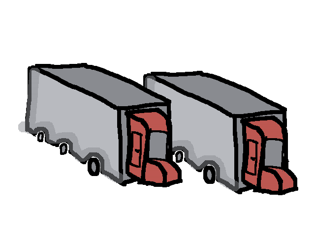 Two trucks