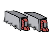 Two trucks