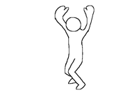 default dance but hands can't touch each other