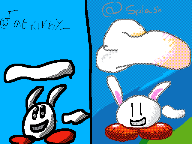 Draw white bunny @fatkirby_