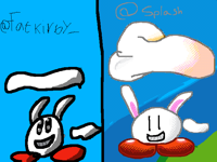 Draw white bunny @fatkirby_