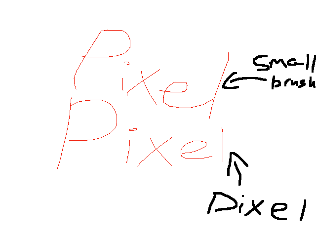 Compare - small brush, pixel