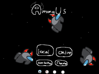 Amogus start menu but black