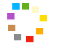 Colours weave into a spire of flame