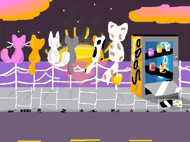 Cats watching a sunset