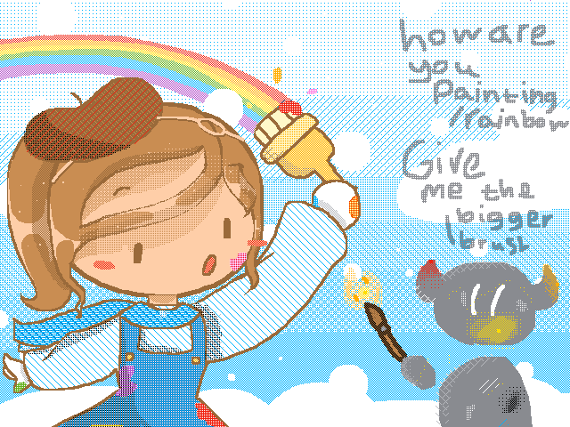 How are you painting rainbows (Paint Collab)