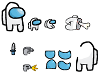 Among Us Pasting Sheet (edited)