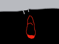 went back and fell