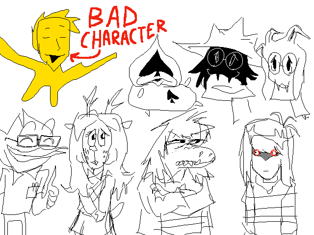 deltarune art drawn by my finger