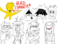 deltarune art drawn by my finger