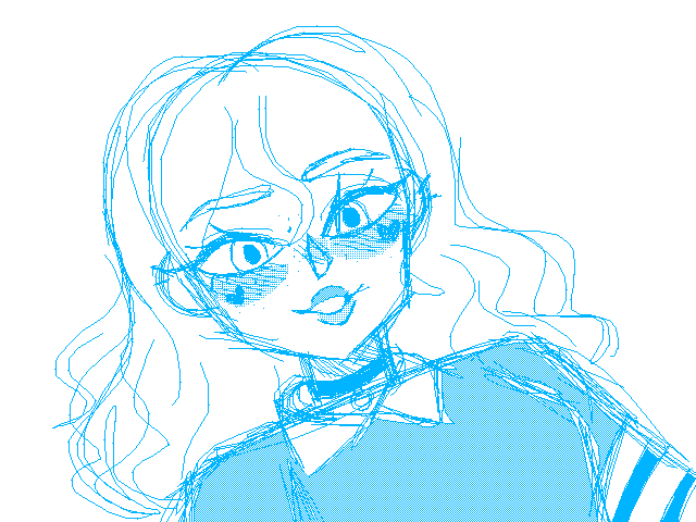 Sketch of an e-girl