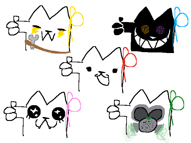 The 5 raw cats :